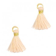 Mini Borla 1cm - Gold-blush pink